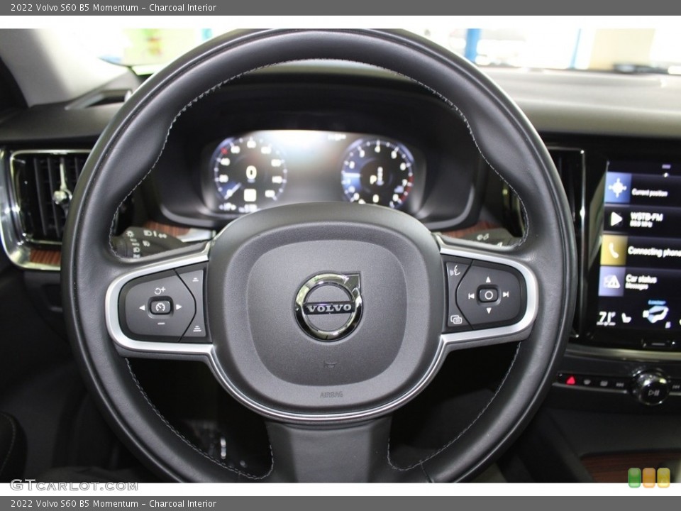Charcoal Interior Steering Wheel for the 2022 Volvo S60 B5 Momentum #145708880