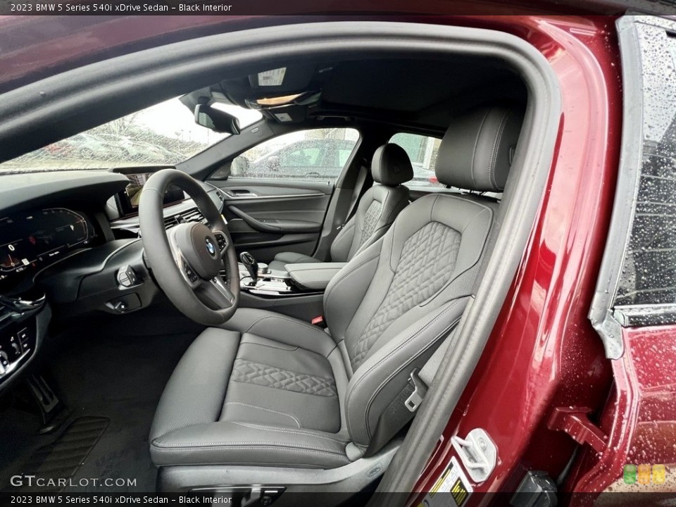 Black Interior Front Seat for the 2023 BMW 5 Series 540i xDrive Sedan #145709150
