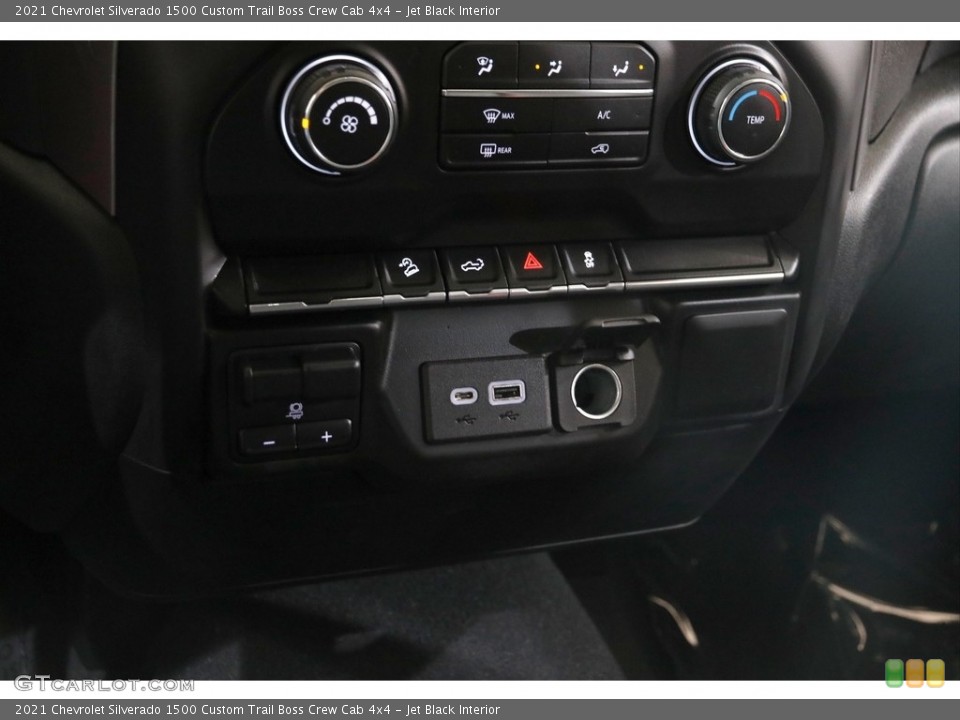 Jet Black Interior Controls for the 2021 Chevrolet Silverado 1500 Custom Trail Boss Crew Cab 4x4 #145709243