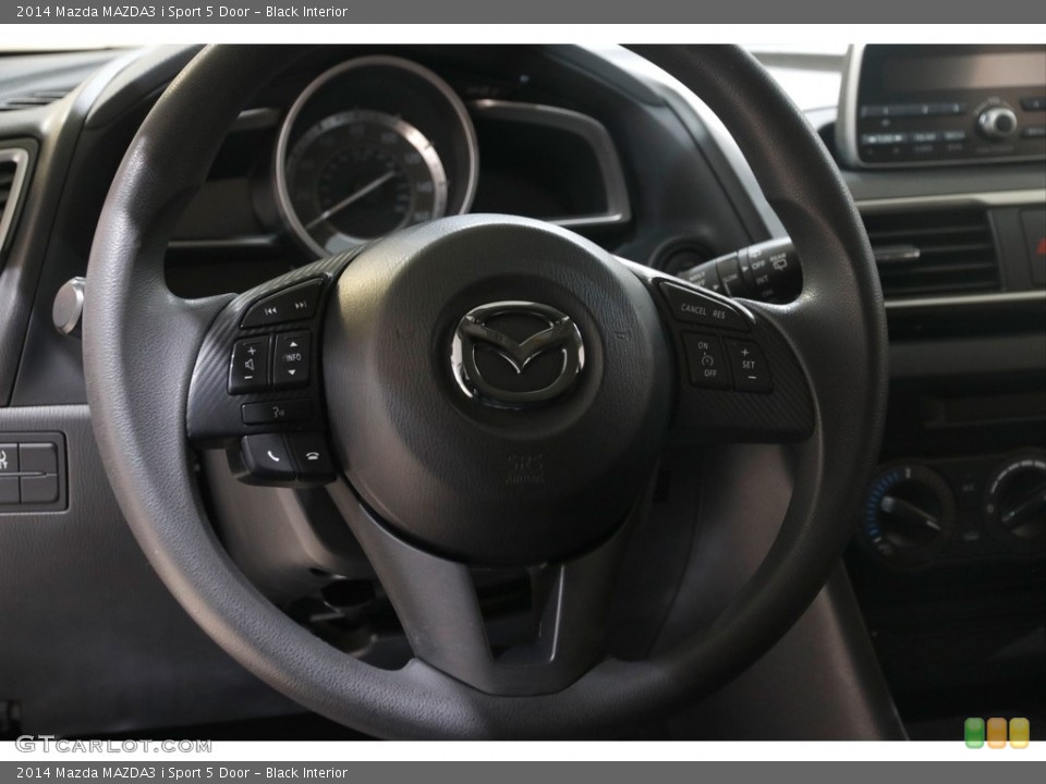 Black Interior Steering Wheel for the 2014 Mazda MAZDA3 i Sport 5 Door #145710245