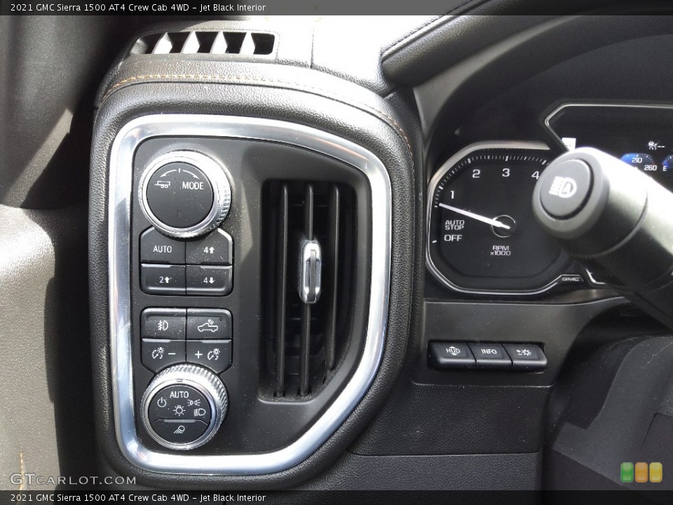 Jet Black Interior Controls for the 2021 GMC Sierra 1500 AT4 Crew Cab 4WD #145712792