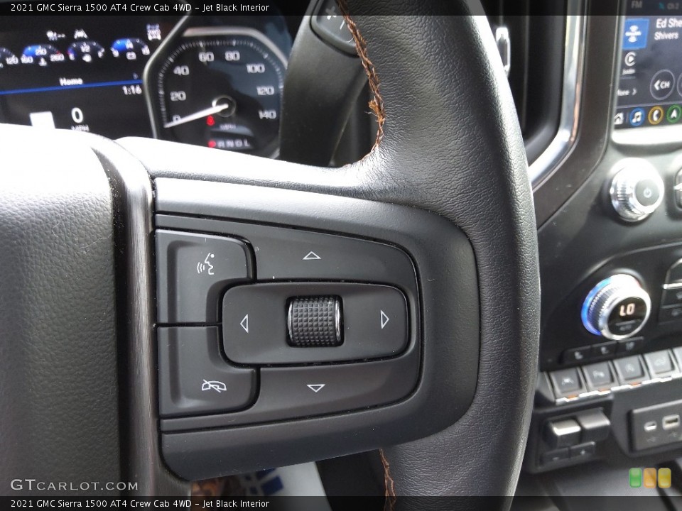 Jet Black Interior Steering Wheel for the 2021 GMC Sierra 1500 AT4 Crew Cab 4WD #145712845