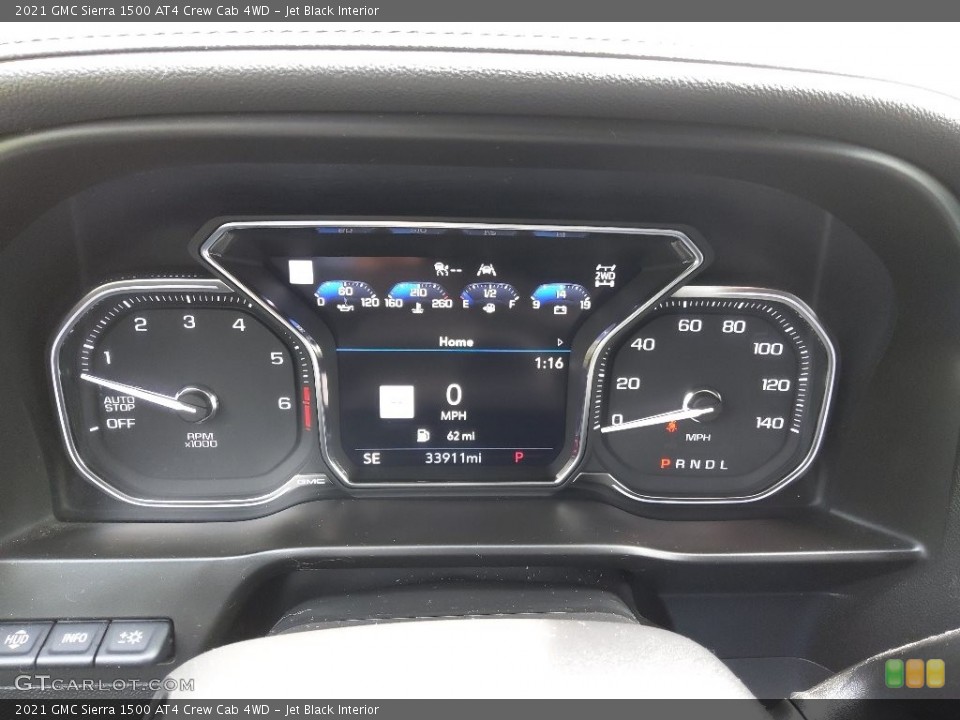 Jet Black Interior Gauges for the 2021 GMC Sierra 1500 AT4 Crew Cab 4WD #145712863