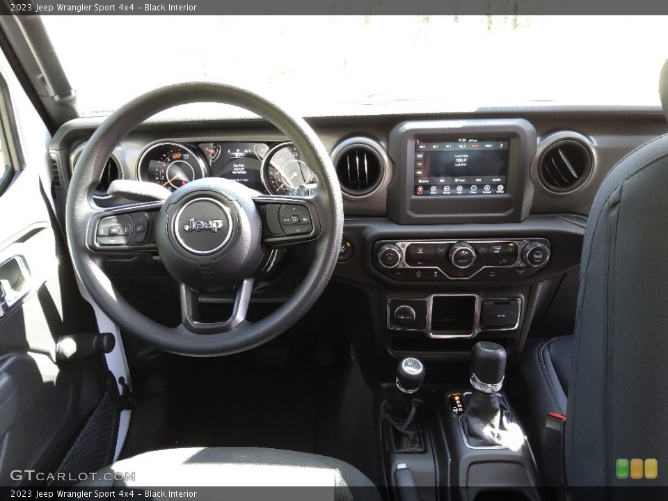 Black Interior Dashboard for the 2023 Jeep Wrangler Sport 4x4 #145714768