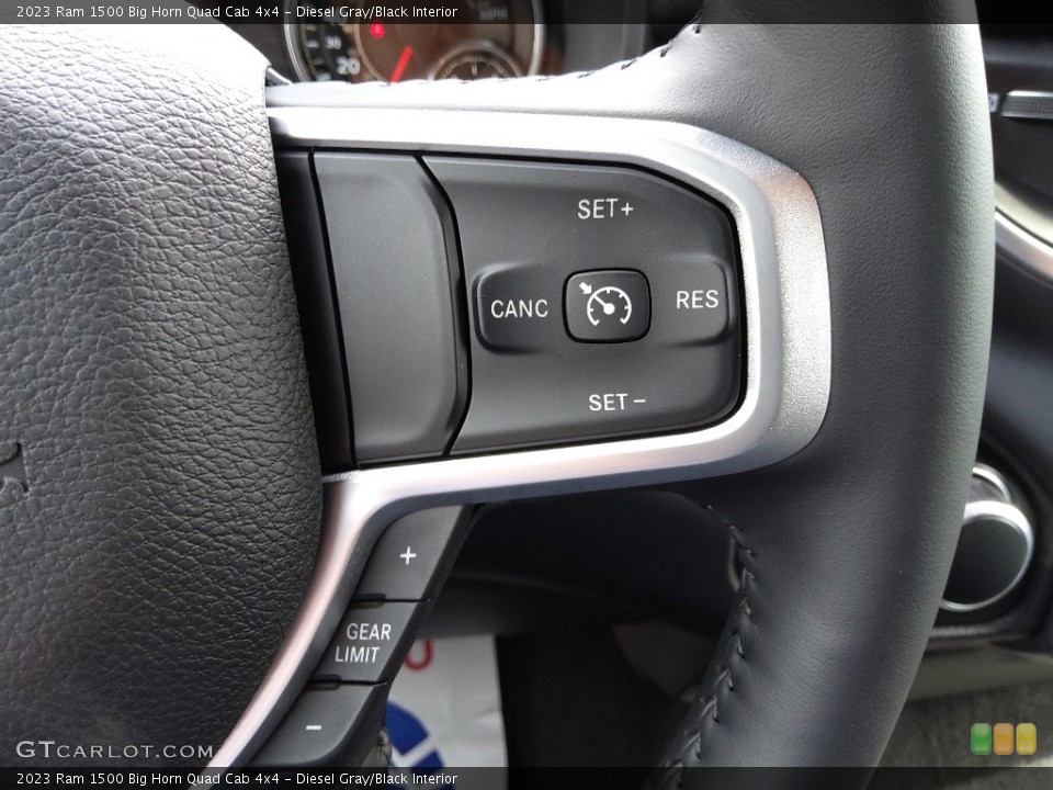 Diesel Gray/Black Interior Steering Wheel for the 2023 Ram 1500 Big Horn Quad Cab 4x4 #145716502