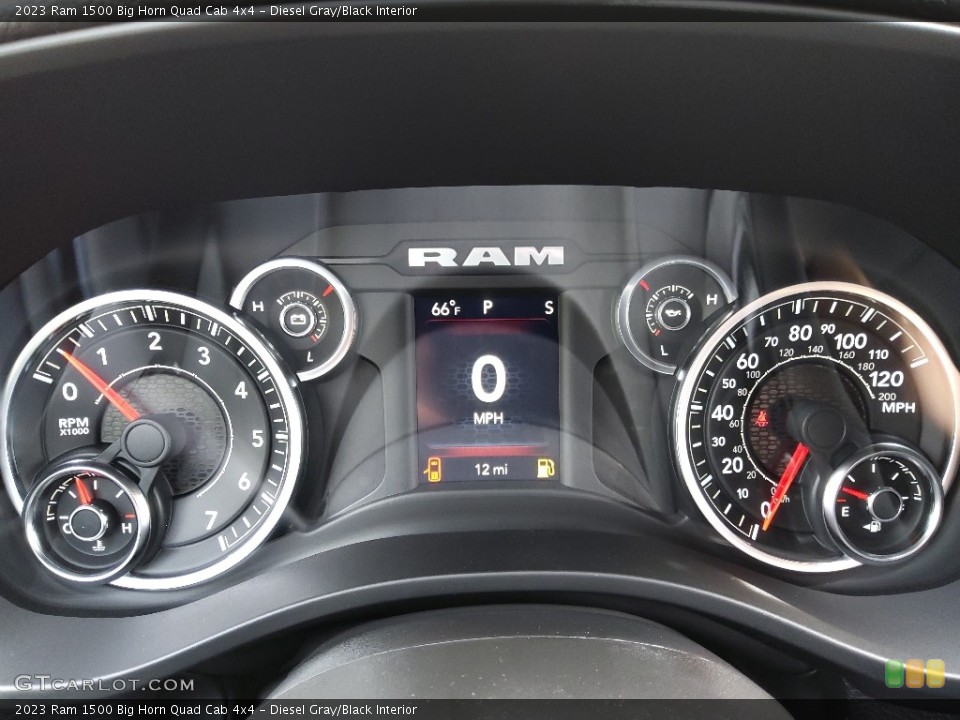 Diesel Gray/Black Interior Gauges for the 2023 Ram 1500 Big Horn Quad Cab 4x4 #145716523