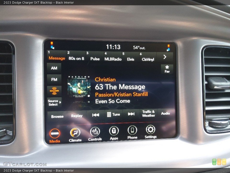 Black Interior Controls for the 2023 Dodge Charger SXT Blacktop #145717207