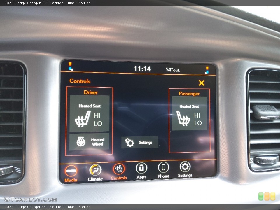 Black Interior Controls for the 2023 Dodge Charger SXT Blacktop #145717228