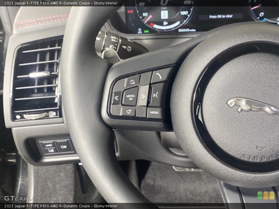 Ebony Interior Steering Wheel for the 2023 Jaguar F-TYPE P450 AWD R-Dynamic Coupe #145717936