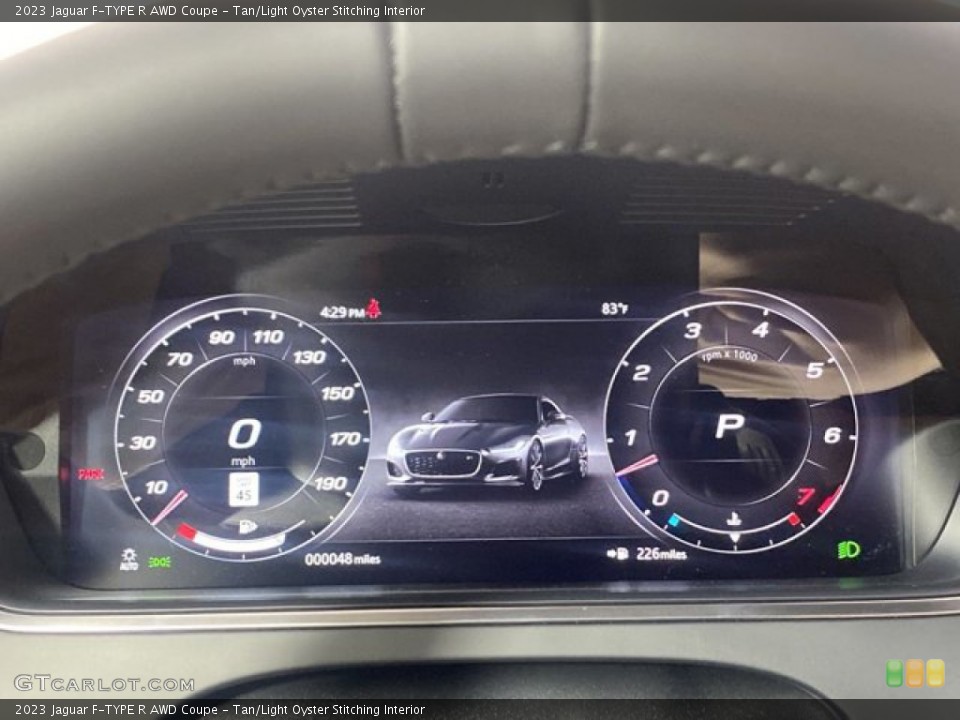 Tan/Light Oyster Stitching Interior Gauges for the 2023 Jaguar F-TYPE R AWD Coupe #145718266