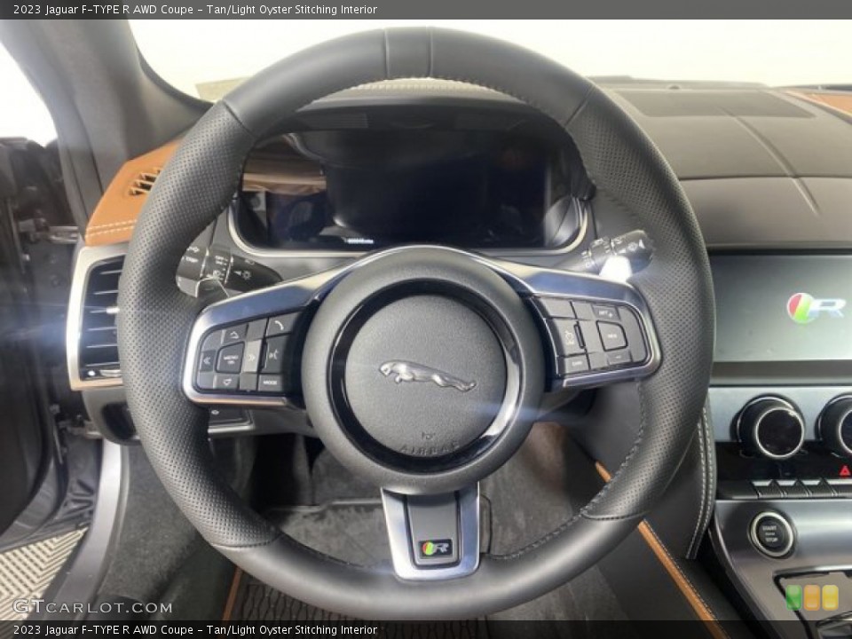 Tan/Light Oyster Stitching Interior Steering Wheel for the 2023 Jaguar F-TYPE R AWD Coupe #145718296