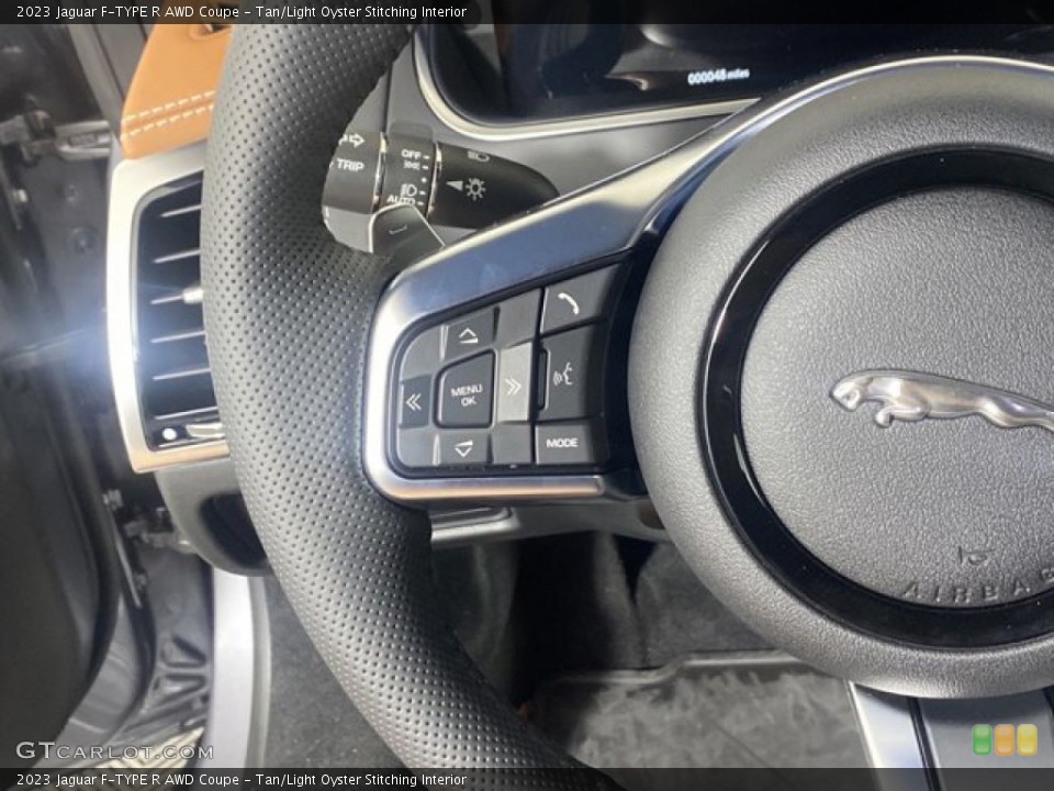 Tan/Light Oyster Stitching Interior Steering Wheel for the 2023 Jaguar F-TYPE R AWD Coupe #145718314
