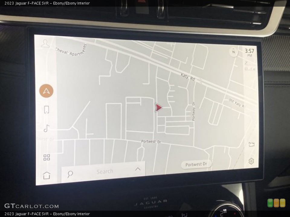 Ebony/Ebony Interior Navigation for the 2023 Jaguar F-PACE SVR #145719106