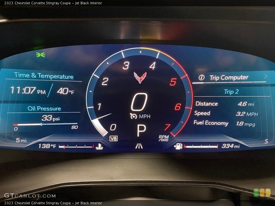 Jet Black Interior Gauges for the 2023 Chevrolet Corvette Stingray Coupe #145720963