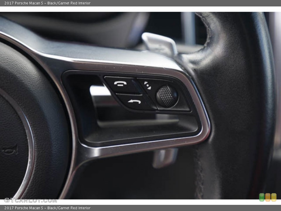 Black/Garnet Red Interior Steering Wheel for the 2017 Porsche Macan S #145721170