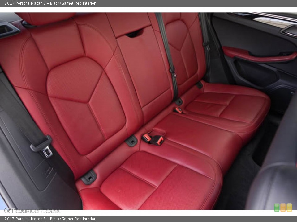 Black/Garnet Red Interior Rear Seat for the 2017 Porsche Macan S #145721257