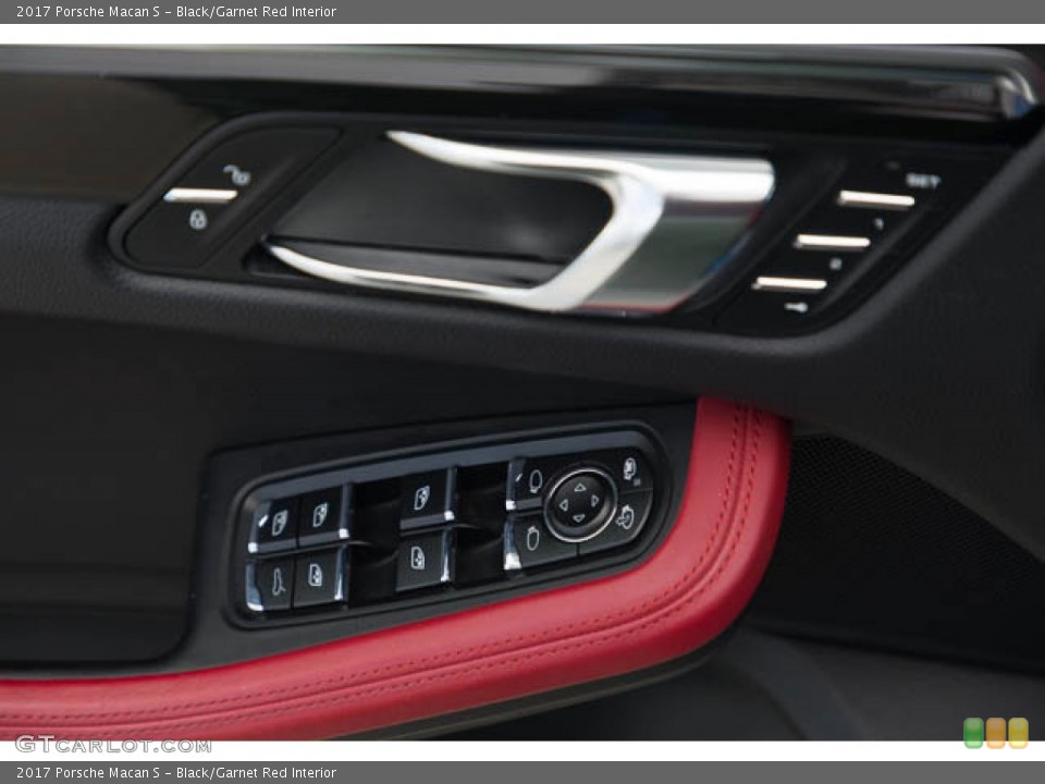 Black/Garnet Red Interior Door Panel for the 2017 Porsche Macan S #145721356