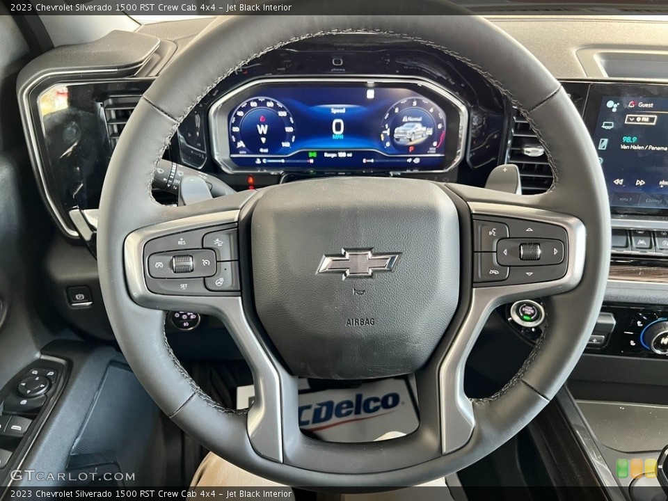 Jet Black Interior Steering Wheel for the 2023 Chevrolet Silverado 1500 RST Crew Cab 4x4 #145725543