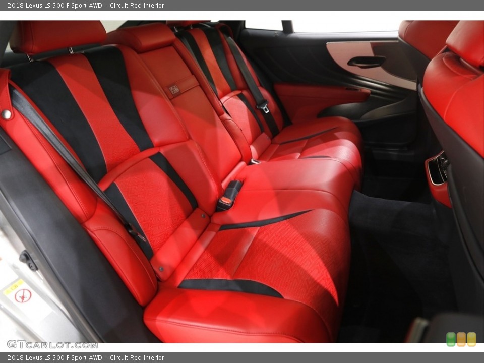 Circuit Red Interior Rear Seat for the 2018 Lexus LS 500 F Sport AWD #145728454