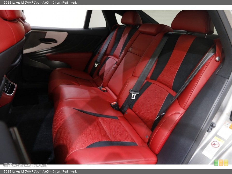 Circuit Red Interior Rear Seat for the 2018 Lexus LS 500 F Sport AWD #145728478