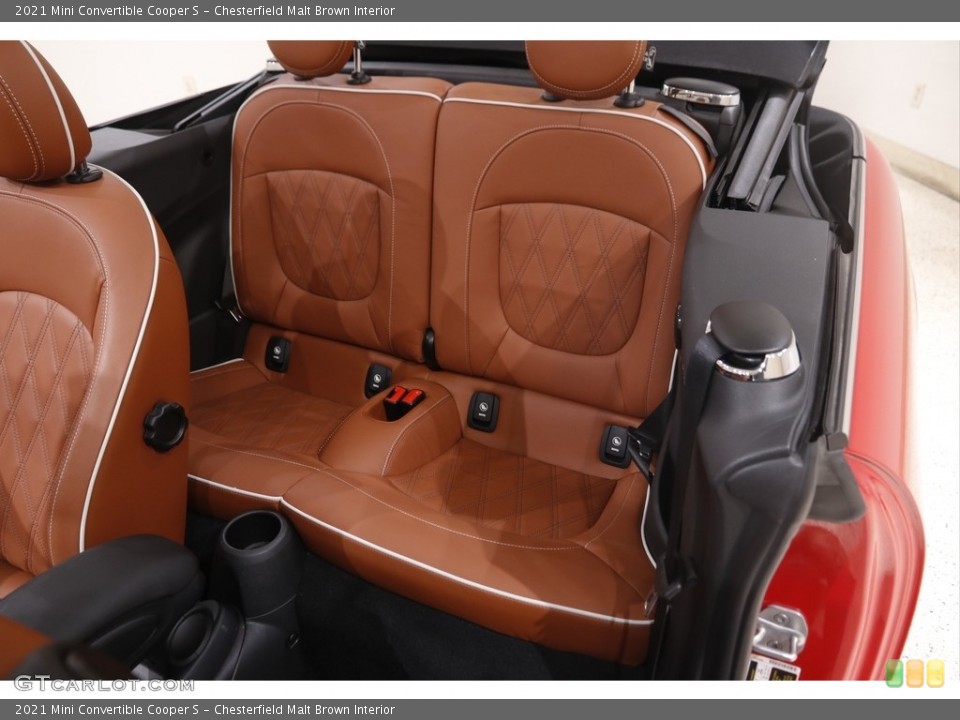 Chesterfield Malt Brown Interior Rear Seat for the 2021 Mini Convertible Cooper S #145728994