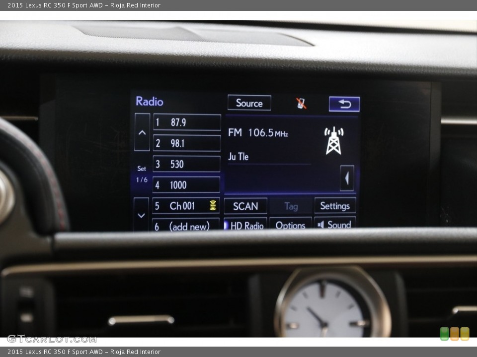Rioja Red Interior Controls for the 2015 Lexus RC 350 F Sport AWD #145729305