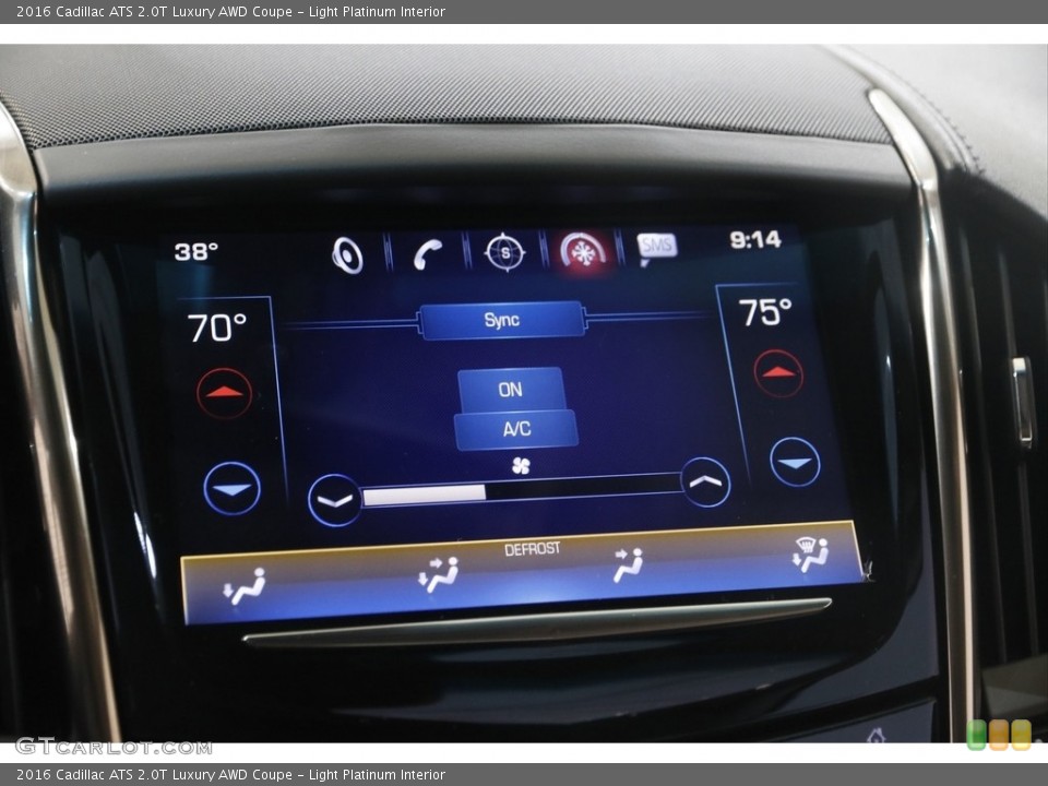 Light Platinum Interior Controls for the 2016 Cadillac ATS 2.0T Luxury AWD Coupe #145729900
