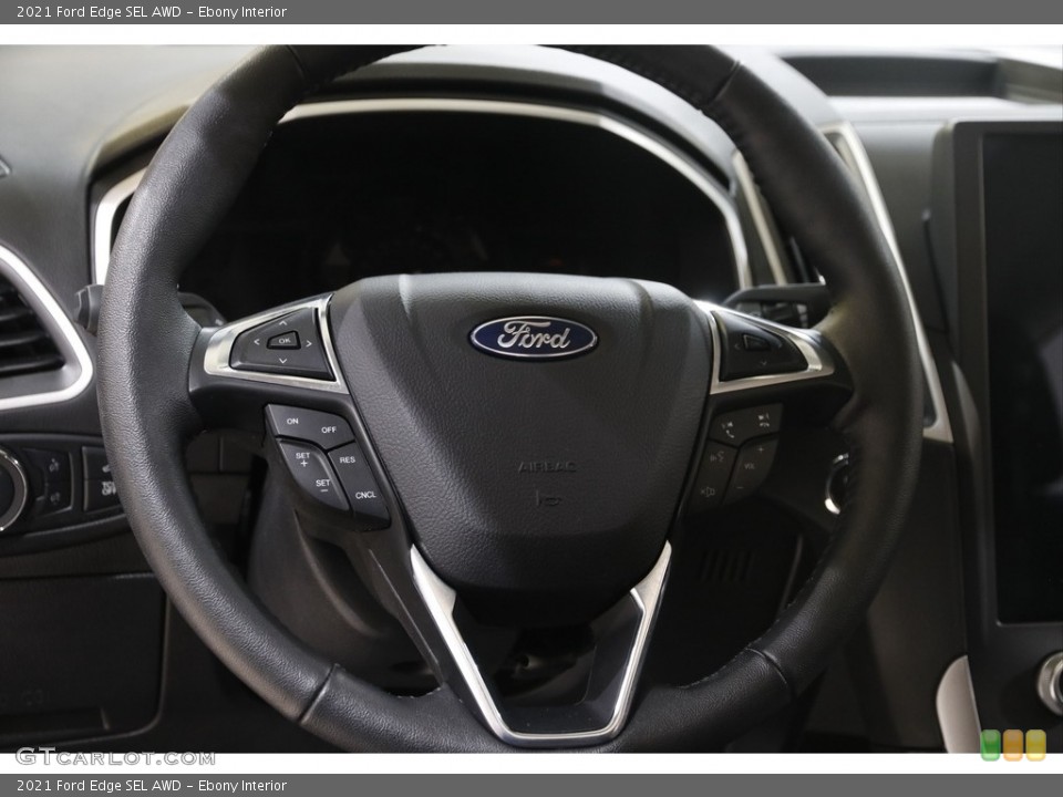 Ebony Interior Steering Wheel for the 2021 Ford Edge SEL AWD #145730728