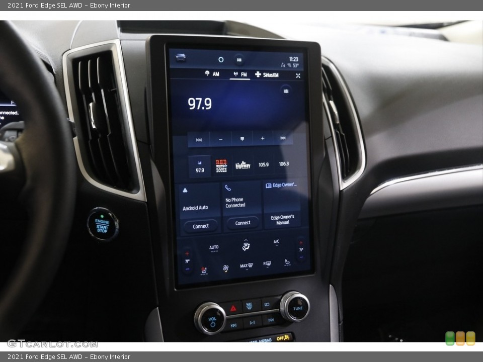 Ebony Interior Controls for the 2021 Ford Edge SEL AWD #145730776