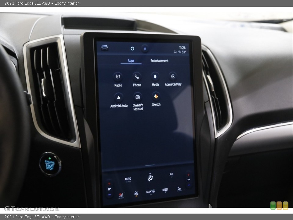 Ebony Interior Controls for the 2021 Ford Edge SEL AWD #145730800
