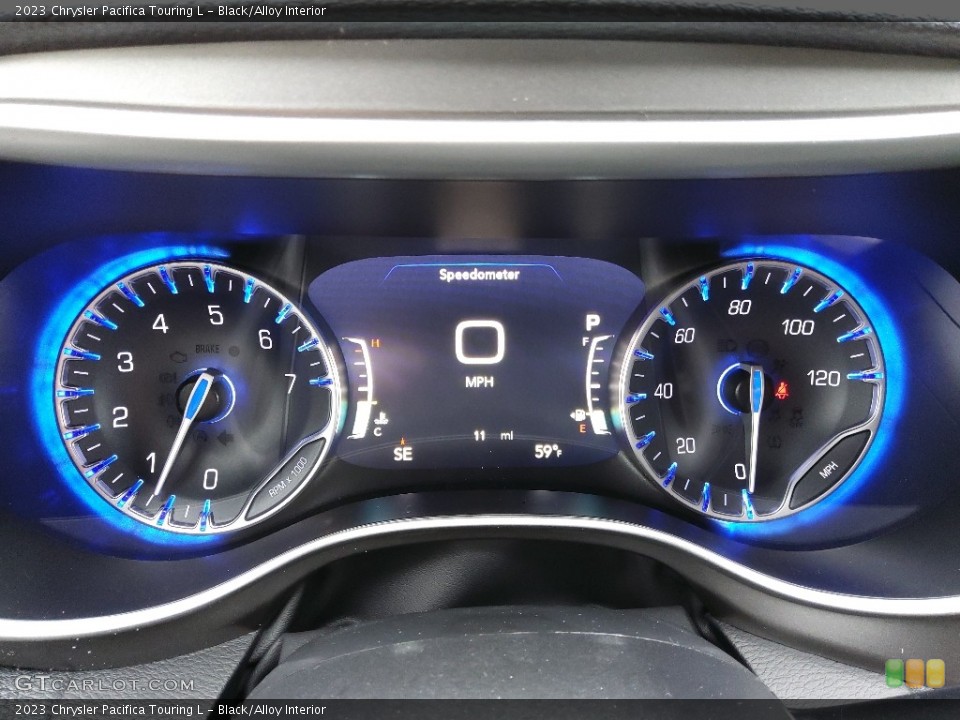 Black/Alloy Interior Gauges for the 2023 Chrysler Pacifica Touring L #145732009