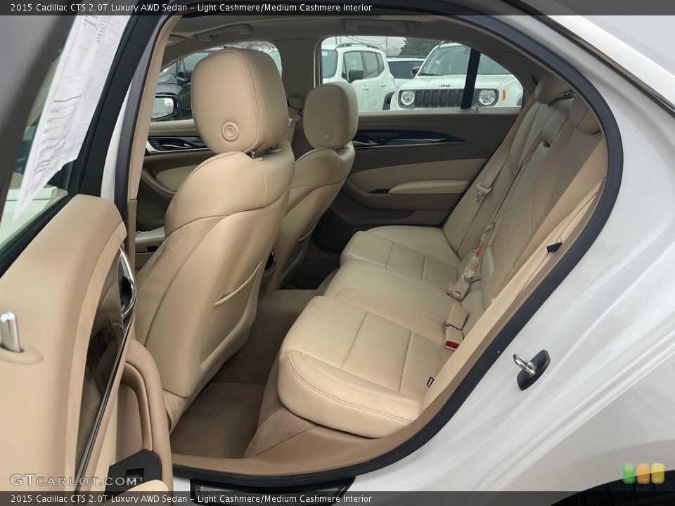 Light Cashmere/Medium Cashmere Interior Rear Seat for the 2015 Cadillac CTS 2.0T Luxury AWD Sedan #145732216