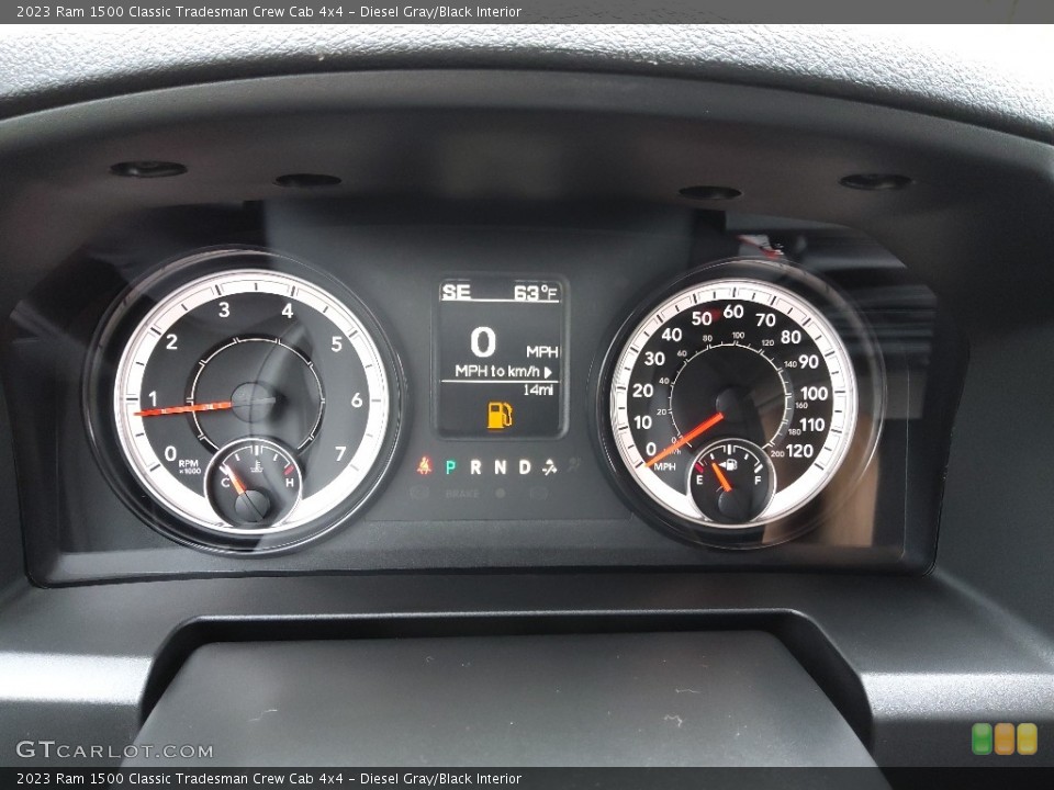 Diesel Gray/Black Interior Gauges for the 2023 Ram 1500 Classic Tradesman Crew Cab 4x4 #145732819