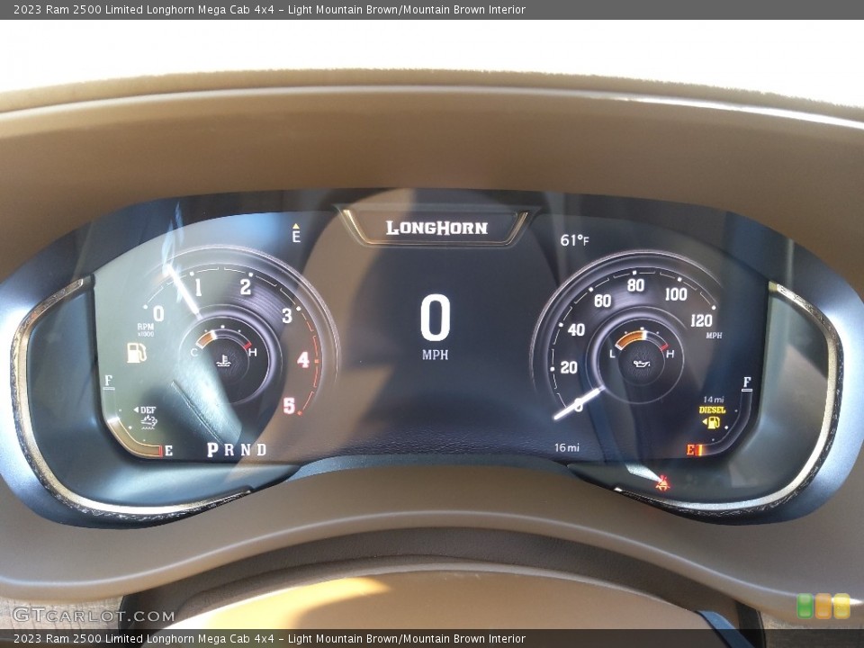 Light Mountain Brown/Mountain Brown Interior Gauges for the 2023 Ram 2500 Limited Longhorn Mega Cab 4x4 #145734976