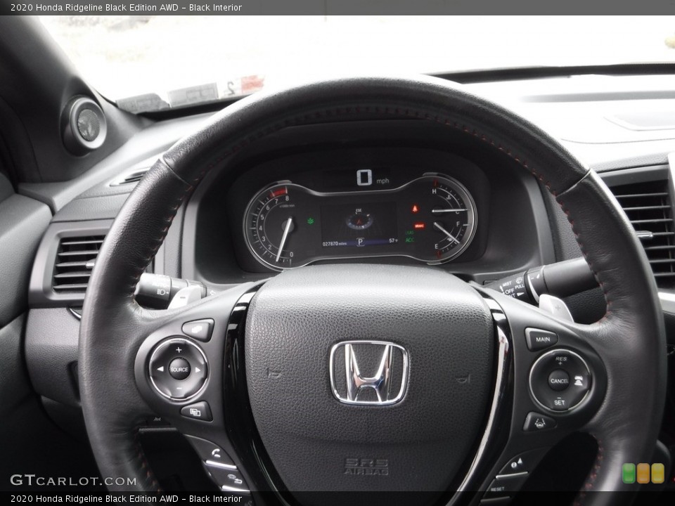 Black Interior Steering Wheel for the 2020 Honda Ridgeline Black Edition AWD #145737556
