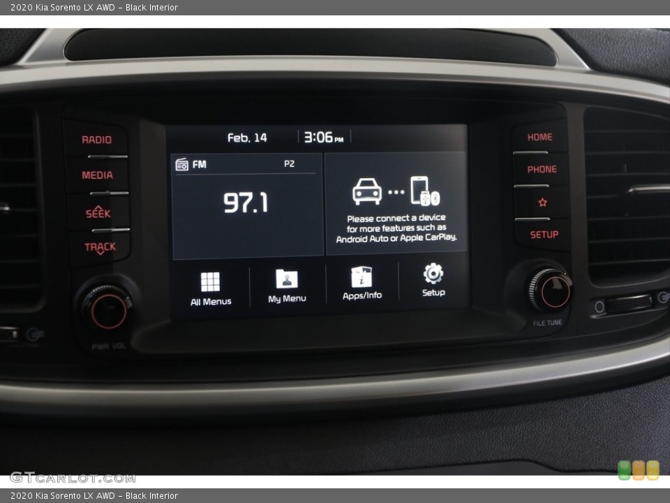 Black Interior Controls for the 2020 Kia Sorento LX AWD #145739410