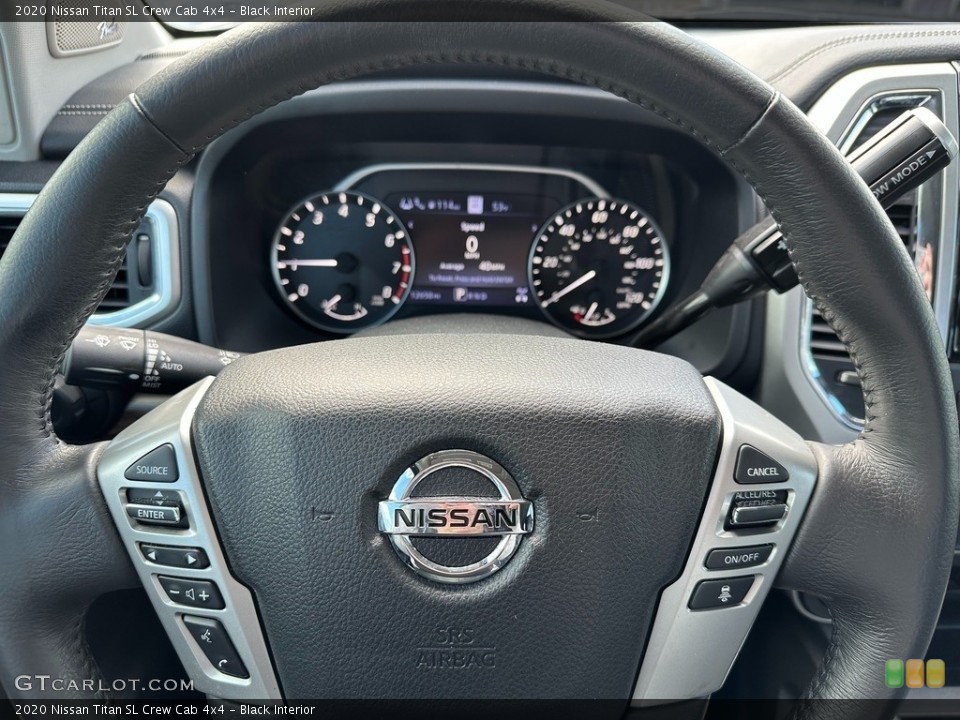 Black Interior Steering Wheel for the 2020 Nissan Titan SL Crew Cab 4x4 #145742667