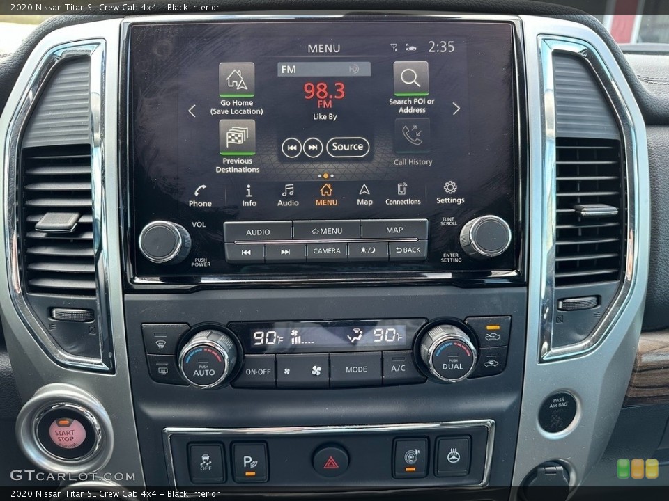 Black Interior Controls for the 2020 Nissan Titan SL Crew Cab 4x4 #145742685