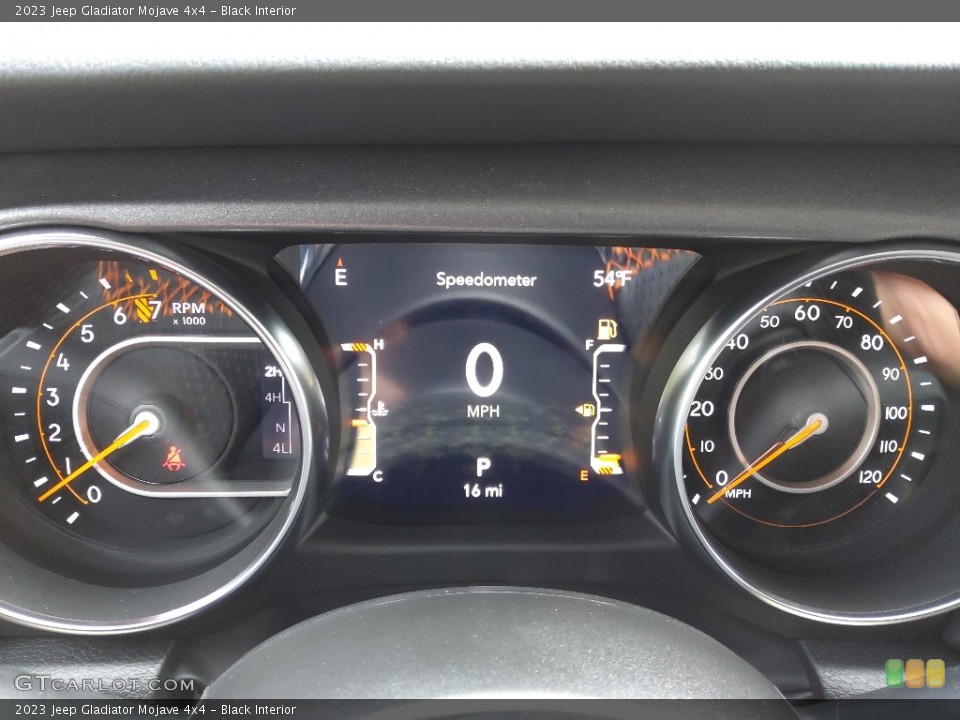 Black Interior Gauges for the 2023 Jeep Gladiator Mojave 4x4 #145742706