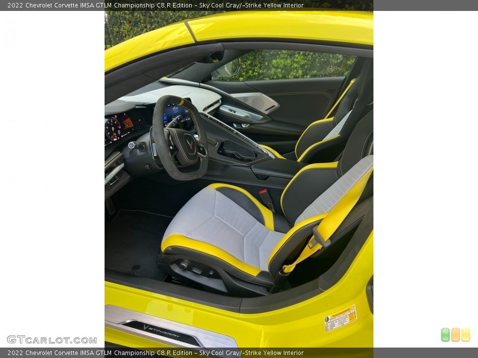 Sky Cool Gray/­Strike Yellow Interior Front Seat for the 2022 Chevrolet Corvette IMSA GTLM Championship C8.R Edition #145743684