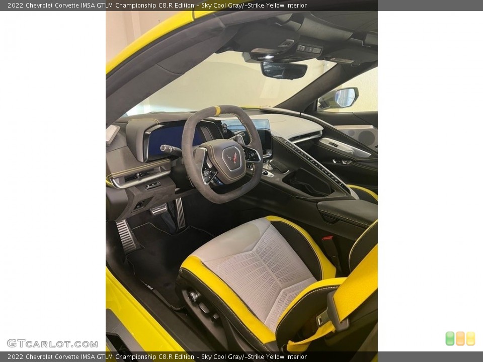 Sky Cool Gray/­Strike Yellow Interior Front Seat for the 2022 Chevrolet Corvette IMSA GTLM Championship C8.R Edition #145743699