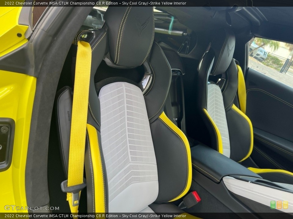 Sky Cool Gray/­Strike Yellow Interior Front Seat for the 2022 Chevrolet Corvette IMSA GTLM Championship C8.R Edition #145743735