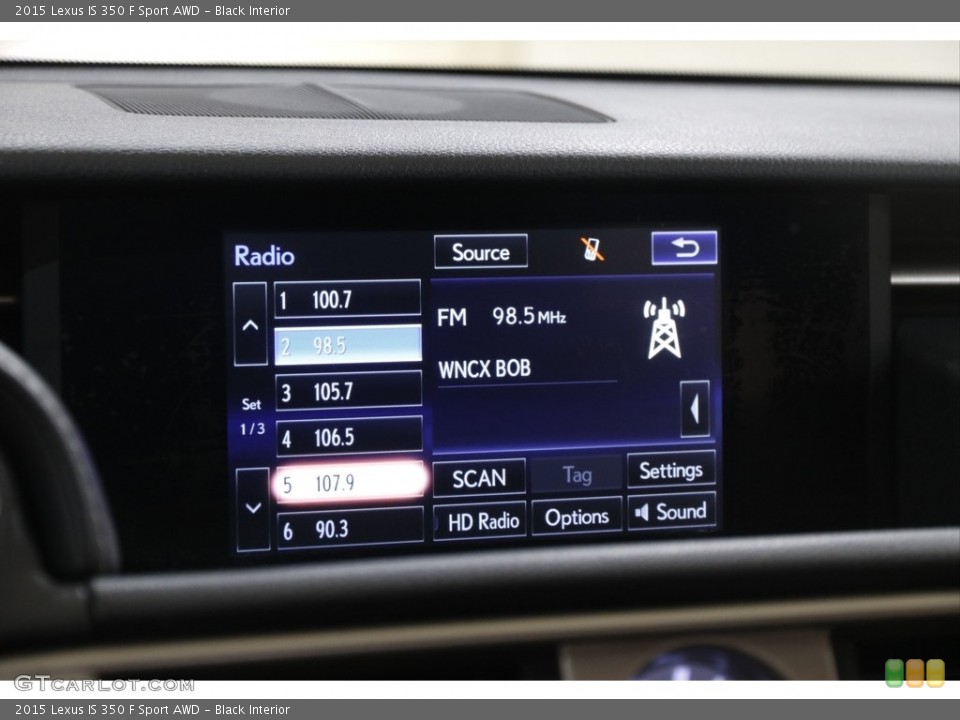 Black Interior Controls for the 2015 Lexus IS 350 F Sport AWD #145749280