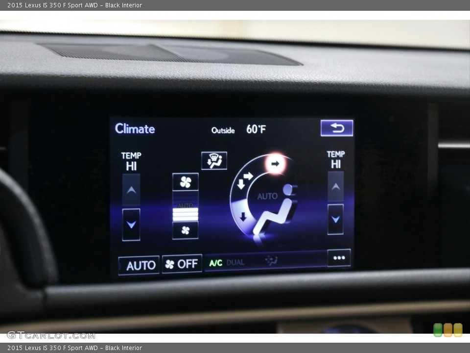 Black Interior Controls for the 2015 Lexus IS 350 F Sport AWD #145749322