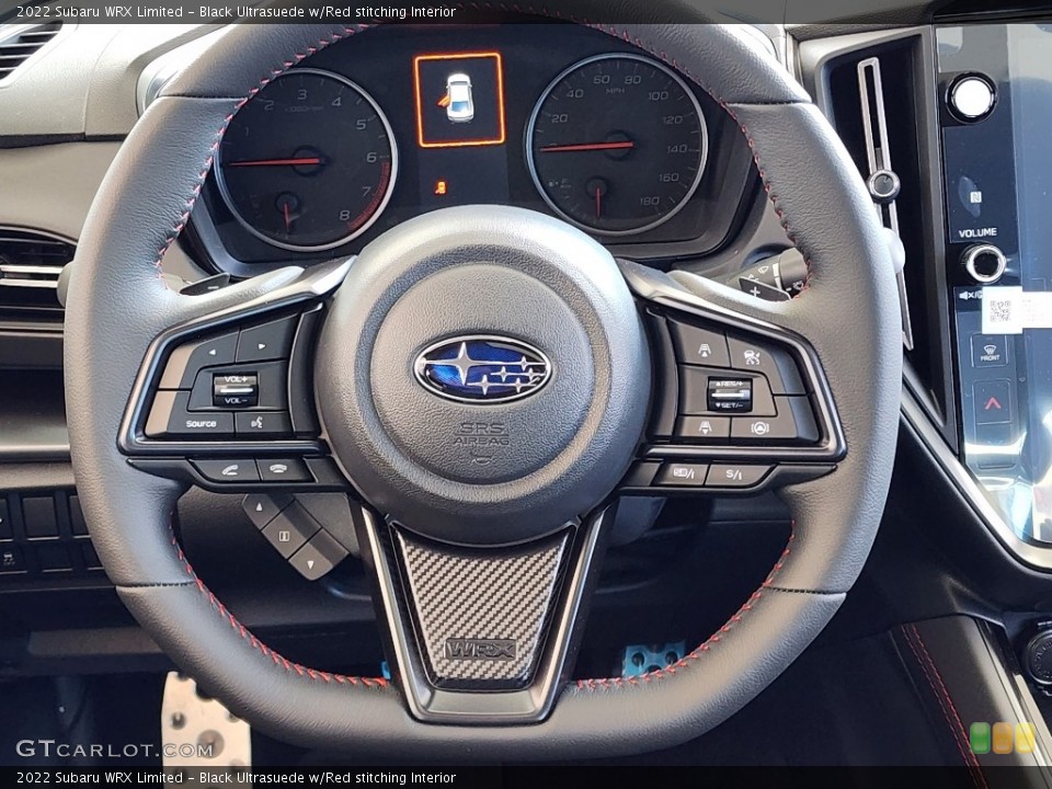 Black Ultrasuede w/Red stitching Interior Steering Wheel for the 2022 Subaru WRX Limited #145750786
