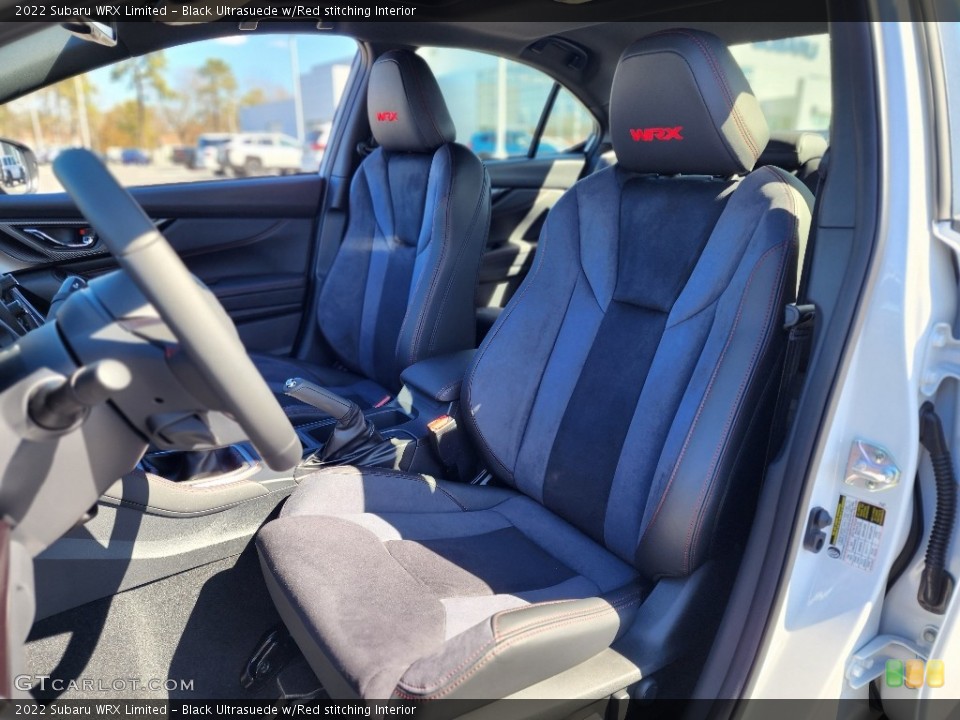 Black Ultrasuede w/Red stitching 2022 Subaru WRX Interiors