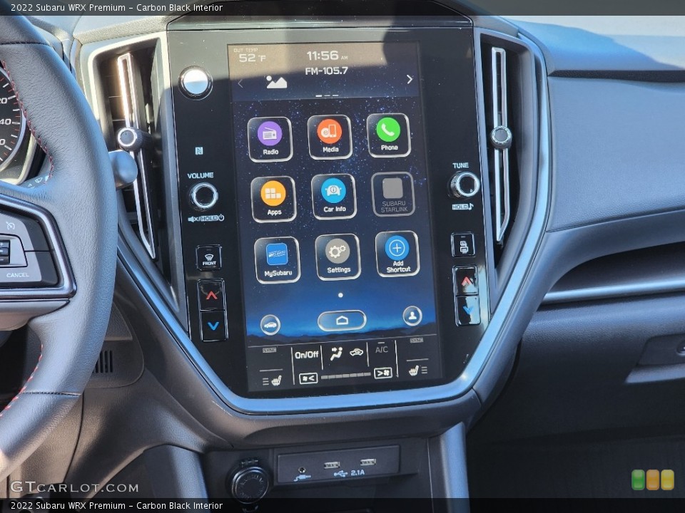 Carbon Black Interior Controls for the 2022 Subaru WRX Premium #145752214