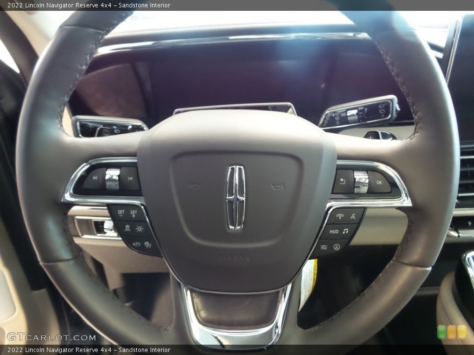 Sandstone Interior Steering Wheel for the 2022 Lincoln Navigator Reserve 4x4 #145752301