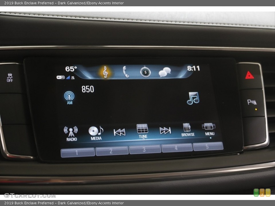 Dark Galvanized/Ebony Accents Interior Controls for the 2019 Buick Enclave Preferred #145754224