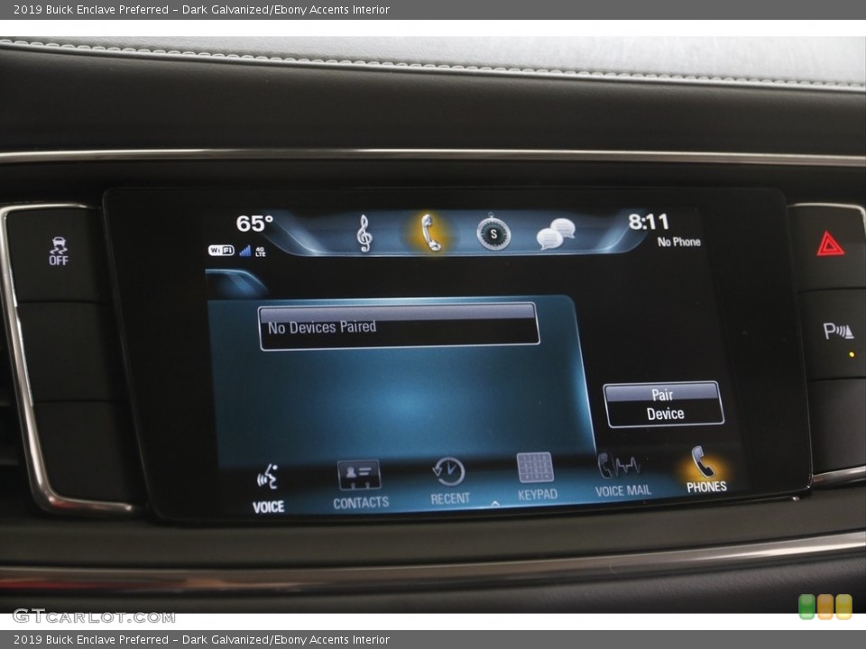 Dark Galvanized/Ebony Accents Interior Controls for the 2019 Buick Enclave Preferred #145754227